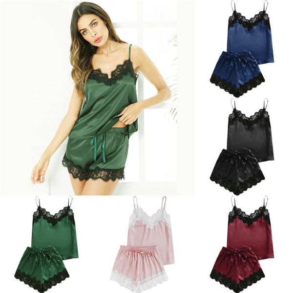 woman babydoll lace satin nightdress elegant lingerie summer sleepwear smooth pajamas set, Blue;gray
woman babydoll lace satin nightdress elegant lingerie summer sleepwear smooth pajamas set, Blue;gray