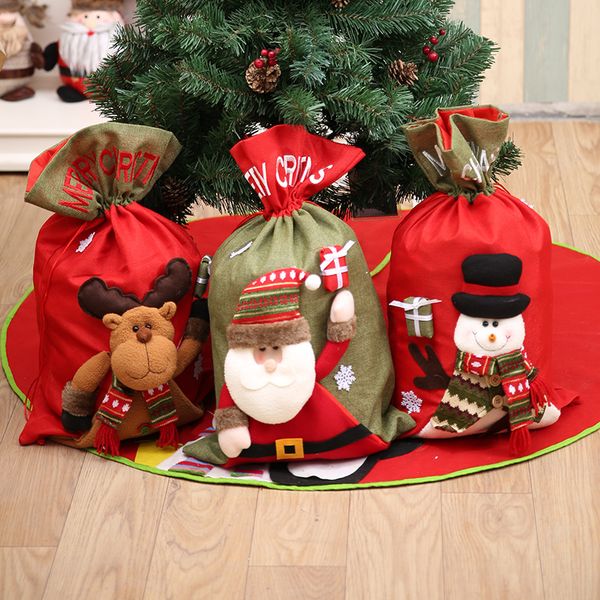 christmas new year gift bag, santa snowman deer candy gift bag for holiday party and christmas tree decoration
christmas new year gift bag, santa snowman deer candy gift bag for holiday party and christmas tree decoration