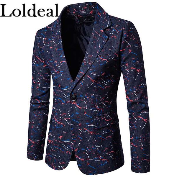 loldeal men's long sleeve blazer print slim fit one button for business casual, White;black
loldeal men's long sleeve blazer print slim fit one button for business casual, White;black
