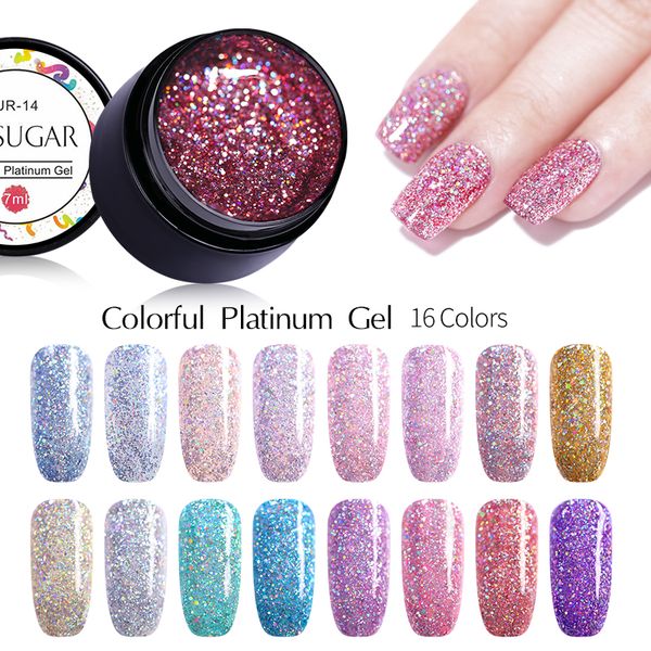 ur sugar 7ml platinum gel polish shining holographic gel nails glitter purple pink mixed colors soak off nail art uv, Red;pink
ur sugar 7ml platinum gel polish shining holographic gel nails glitter purple pink mixed colors soak off nail art uv, Red;pink