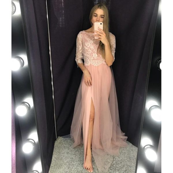 2020 new fashion special occasion dresses prom dresses thigh high slits party dresses two separate styles lace illusion bodice, Black 
2020 new fashion special occasion dresses prom dresses thigh high slits party dresses two separate styles lace illusion bodice, Black