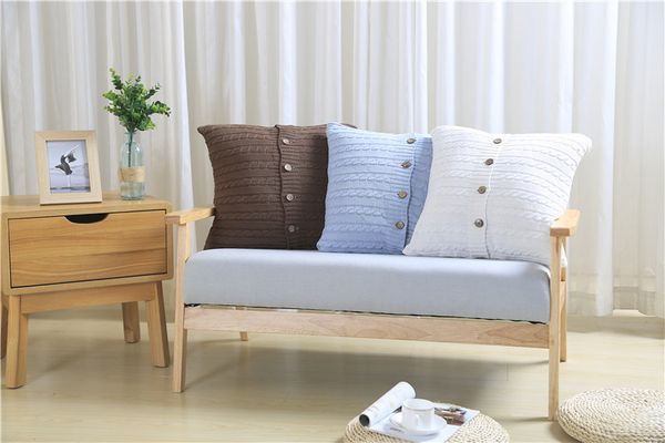 100% cotton knitted button cushion throw pillow sofa office back cushion baby room decorative 45x45cm square
100% cotton knitted button cushion throw pillow sofa office back cushion baby room decorative 45x45cm square