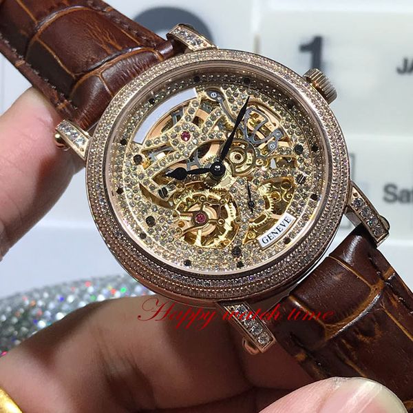 2 colors luxry collection round 7042 b s6 sqt bag skeleton dial diamond bezel automatic mechanical mens watch brown leather strap watches, Slivery;brown
2 colors luxry collection round 7042 b s6 sqt bag skeleton dial diamond bezel automatic mechanical mens watch brown leather strap watches, Slivery;brown