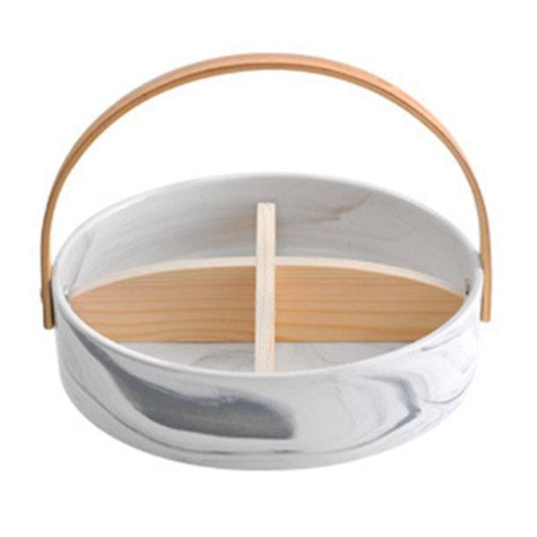 portable round fruit plate ceramic high-end family platter dessert dried fruit fast detachable partition nordic storage tra
portable round fruit plate ceramic high-end family platter dessert dried fruit fast detachable partition nordic storage tra