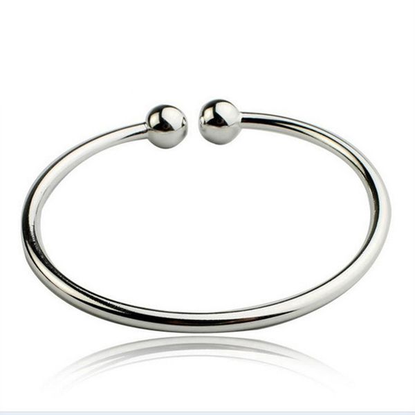 simple 925 sterling silver cuff bangle women open wristband hand cuffs beaded bracelets, Black
simple 925 sterling silver cuff bangle women open wristband hand cuffs beaded bracelets, Black