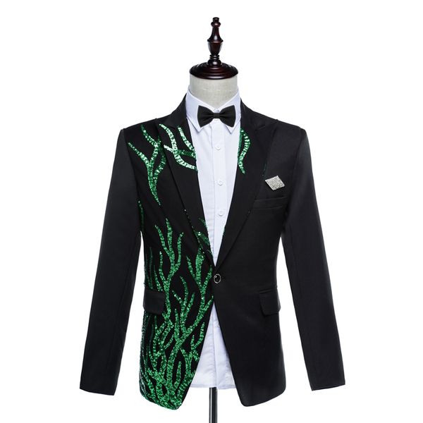 2016 black/red/blue sequins chorus command costumes slim tailor made suit, White;black
2016 black/red/blue sequins chorus command costumes slim tailor made suit, White;black