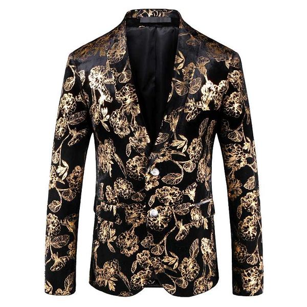 mens gold floral printed blazer jacket 2020 brand new double breasted notched lapel suit blazer men party prom stage costumes, White;black
mens gold floral printed blazer jacket 2020 brand new double breasted notched lapel suit blazer men party prom stage costumes, White;black