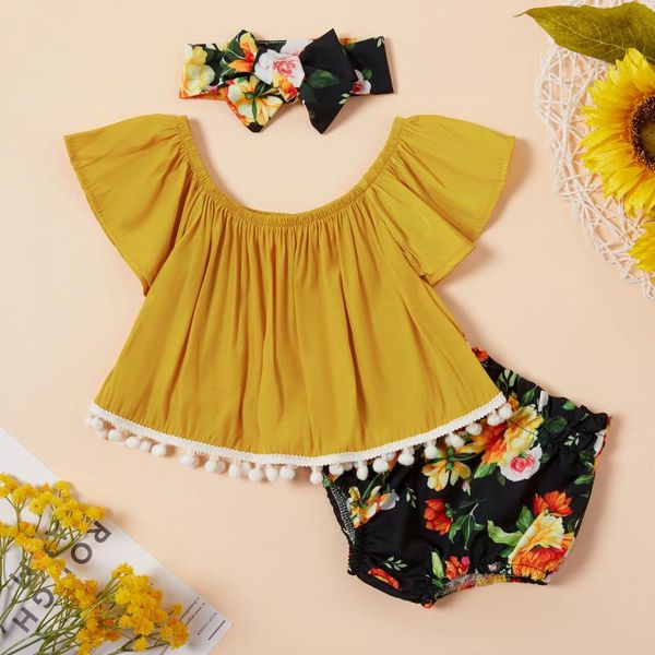 summer girl set mustard girl blouse + floral shorts + headband 3pcs fashion toddler suit kids clothes, White
summer girl set mustard girl blouse + floral shorts + headband 3pcs fashion toddler suit kids clothes, White