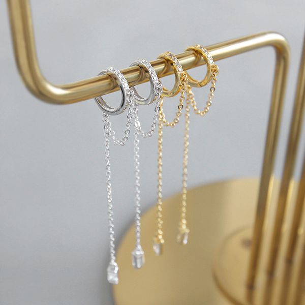 hfyk 2019 gold silver chain tassel earrings women 925 sterling silver earrings long cubic zirconia drop earrings party oorbellen
hfyk 2019 gold silver chain tassel earrings women 925 sterling silver earrings long cubic zirconia drop earrings party oorbellen