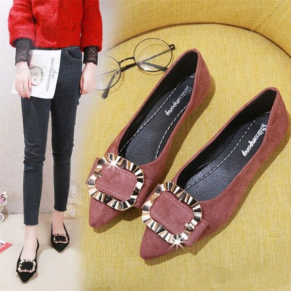 fashion women's flat shoes 2019 spring and summer new women's shoes metal buckle shallow mouth pointed flat with single, Black
fashion women's flat shoes 2019 spring and summer new women's shoes metal buckle shallow mouth pointed flat with single, Black