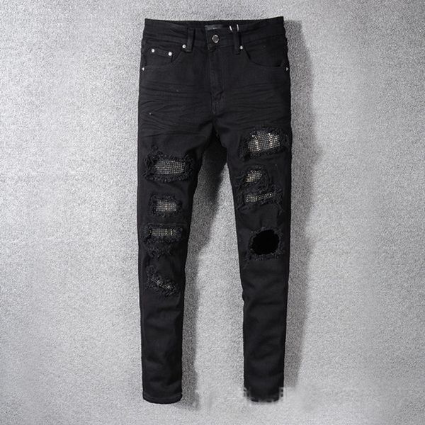 men s luxury designer denim jeans distressed zipper hole jeans revival jeans men skinny black pants size 28-40, Blue
men s luxury designer denim jeans distressed zipper hole jeans revival jeans men skinny black pants size 28-40, Blue