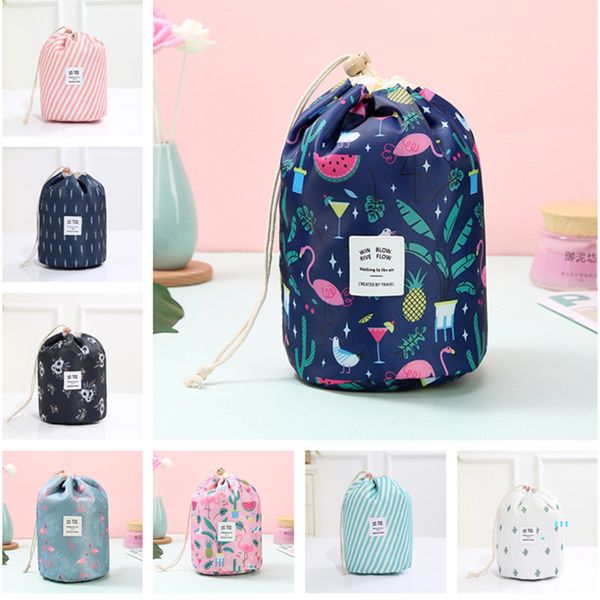 women cosmetic bag barrel shaped makeup storage bags oxford drawstring travel pouch toiletry bags cactus flamingo flower 9 colors d1201, Black
women cosmetic bag barrel shaped makeup storage bags oxford drawstring travel pouch toiletry bags cactus flamingo flower 9 colors d1201, Black