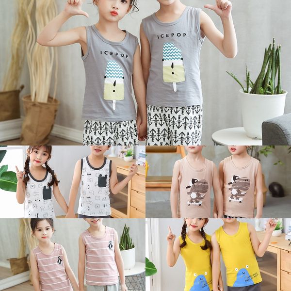 2020 vest children's clothing wear summer children's vest set sleeveless printed two-piece suit for boys and girls, Blue
2020 vest children's clothing wear summer children's vest set sleeveless printed two-piece suit for boys and girls, Blue