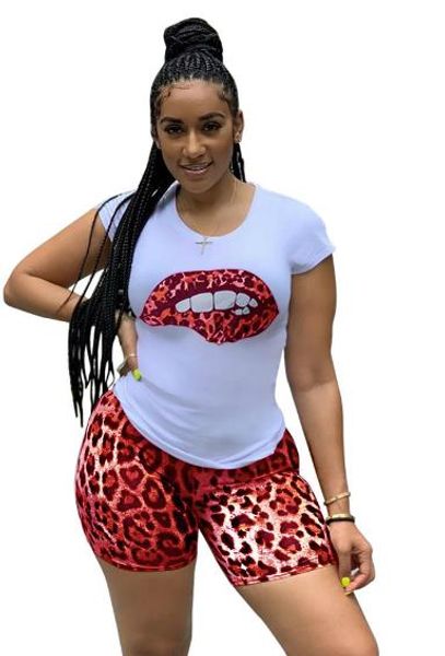 women tracksuit summer leopard printed panelled lips short sleeve womens 2pcs set casual sport female clothes, Gray
women tracksuit summer leopard printed panelled lips short sleeve womens 2pcs set casual sport female clothes, Gray