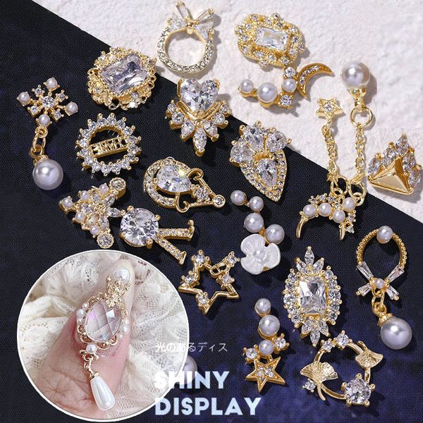 single nail art moon letter diamond jewelry pointed bottom shaped big diamond pearl star heart shap diamond nail decoration jewelry, Silver;gold
single nail art moon letter diamond jewelry pointed bottom shaped big diamond pearl star heart shap diamond nail decoration jewelry, Silver;gold