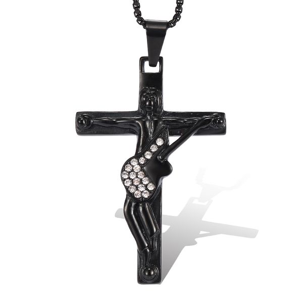 europe united states retro stainless steel cross inlaid pendant punk men and women guitar necklace titanium steel pendant, Silver
europe united states retro stainless steel cross inlaid pendant punk men and women guitar necklace titanium steel pendant, Silver
