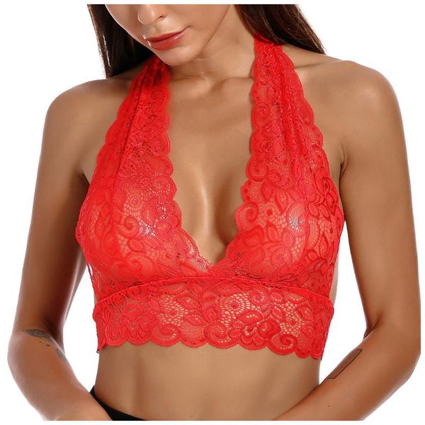 2020 new lace bra deep v seamless lingerie bralette women transparent hollowing out bra soft underwear, Red;black
2020 new lace bra deep v seamless lingerie bralette women transparent hollowing out bra soft underwear, Red;black