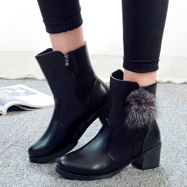 new fashion women zipper soild round toe square heel shoes party boots high heels platform pumps botas mujer invierno cuero #4gh, Black
new fashion women zipper soild round toe square heel shoes party boots high heels platform pumps botas mujer invierno cuero #4gh, Black
