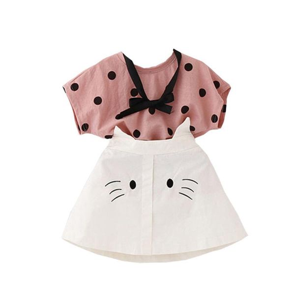 cartoon girl clothes with embroidery skirt toddler kids baby girl dot print t-shirt+cat print skirt summer children clothes set, White
cartoon girl clothes with embroidery skirt toddler kids baby girl dot print t-shirt+cat print skirt summer children clothes set, White