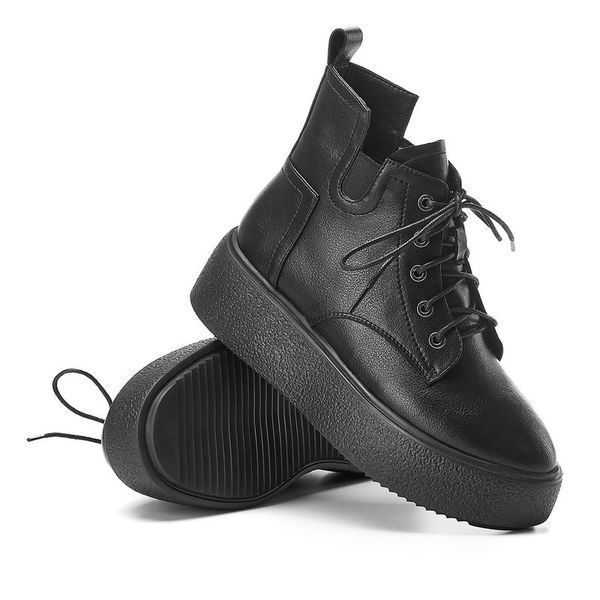 platform winter boots women genuine leather fashion punk shoes woman lace up black ankle boots for ladies
platform winter boots women genuine leather fashion punk shoes woman lace up black ankle boots for ladies