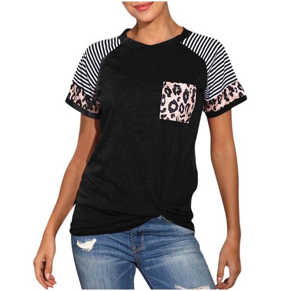 women clothes summer t-shirts leopard colorblock striped short sleeve t-shirt round neck casual 2020 new clothing #5.5, White
women clothes summer t-shirts leopard colorblock striped short sleeve t-shirt round neck casual 2020 new clothing #5.5, White