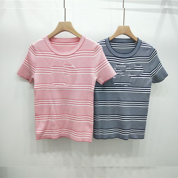 ice and hemp hyperboloid material 2019 xia xiu body stretch large striped short-sleeved knit shirt women's temperament thin high-end co, White
ice and hemp hyperboloid material 2019 xia xiu body stretch large striped short-sleeved knit shirt women's temperament thin high-end co, White