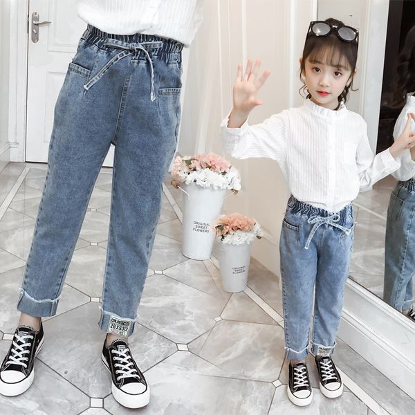 autumn new pants girls casual solid color jeans loose fashion children's denim trousers, Blue
autumn new pants girls casual solid color jeans loose fashion children's denim trousers, Blue