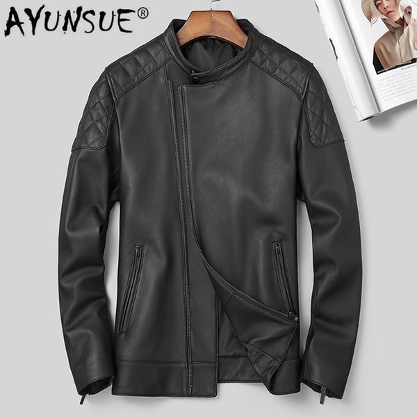 ayunsue genuine leather sheepskin jacket men spring autumn motorcycle leather coat men's jackets 2019 3925 kj2989, Black
ayunsue genuine leather sheepskin jacket men spring autumn motorcycle leather coat men's jackets 2019 3925 kj2989, Black