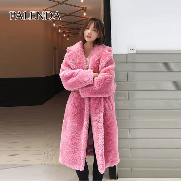 2018 new long winter warm coat teddy bear faux fur pink and leopard print women coat with pocket, Black
2018 new long winter warm coat teddy bear faux fur pink and leopard print women coat with pocket, Black