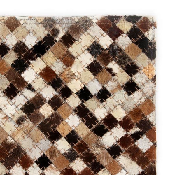 rug genuine leather patchwork 80 x 150 cm check brown white other home textile
rug genuine leather patchwork 80 x 150 cm check brown white other home textile