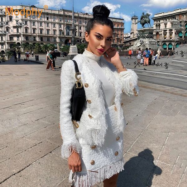 2019 new autumn tweed skirt suit female 2 piece set jacket & skirt gold double-breasted white elegant party set
2019 new autumn tweed skirt suit female 2 piece set jacket & skirt gold double-breasted white elegant party set