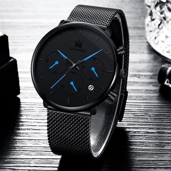 shaarms automatic date sport men watch fashion mesh band quartz wristwatch luxury man simple sports watches relogio masculino, Slivery;brown
shaarms automatic date sport men watch fashion mesh band quartz wristwatch luxury man simple sports watches relogio masculino, Slivery;brown