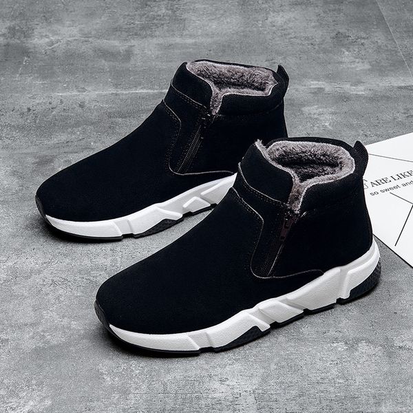 new men cotton shoes for winter warm snow boots with plush solid black gray loafers casual flat platform footwear ankle boots
new men cotton shoes for winter warm snow boots with plush solid black gray loafers casual flat platform footwear ankle boots