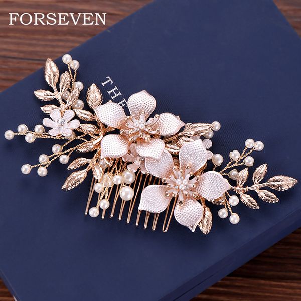 floral and pearl hair comb elegant bride head ornaments pearl wedding hair comb for bridal hair accessories women's jewelry, White;golden
floral and pearl hair comb elegant bride head ornaments pearl wedding hair comb for bridal hair accessories women's jewelry, White;golden