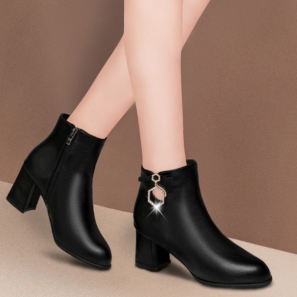 rock shoes woman lady boots zipper ankle booties women boots-women round toe luxury designer ladies low 2019 autumn high heel, Black
rock shoes woman lady boots zipper ankle booties women boots-women round toe luxury designer ladies low 2019 autumn high heel, Black