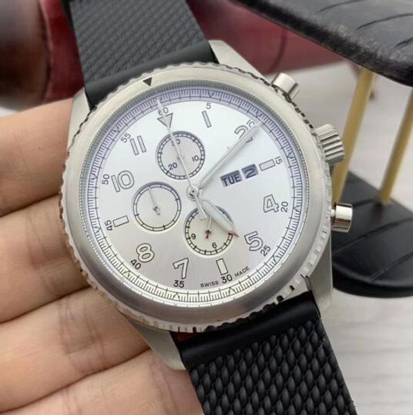 date date quartz lumious watch mens watches chronograph aviator 8 curtiss 1884 white dial working subdials light rubber band wristwatches, Slivery;brown
date date quartz lumious watch mens watches chronograph aviator 8 curtiss 1884 white dial working subdials light rubber band wristwatches, Slivery;brown
