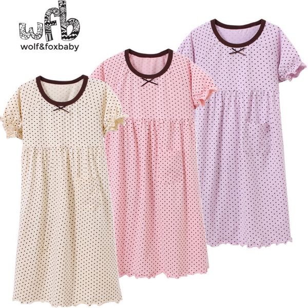 retail 3-14 years short-sleeves cotton children's home wear nightdress girl pajamas autumn fall summer spring dot y200704, Blue;red
retail 3-14 years short-sleeves cotton children's home wear nightdress girl pajamas autumn fall summer spring dot y200704, Blue;red
