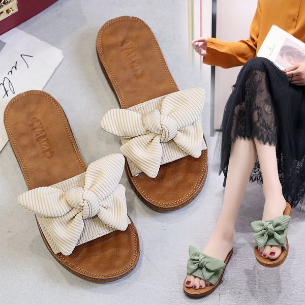 flat shoes female flock woman's slippers low slides shose women butterfly-knot 2020 rubber summer fashion tpr, Black 
flat shoes female flock woman's slippers low slides shose women butterfly-knot 2020 rubber summer fashion tpr, Black