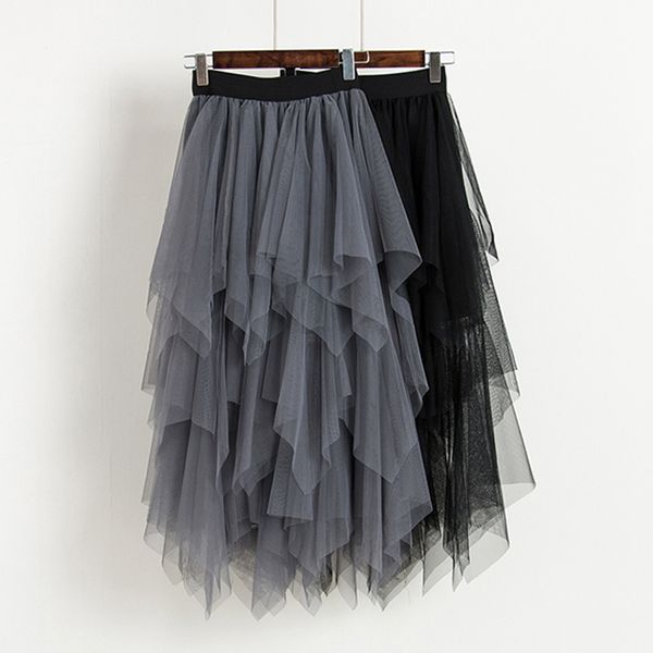 tulle skirts women high waist mesh skirt hem asymmetrical pleated midi skirt female slim black casual new autumn winter skirts
tulle skirts women high waist mesh skirt hem asymmetrical pleated midi skirt female slim black casual new autumn winter skirts