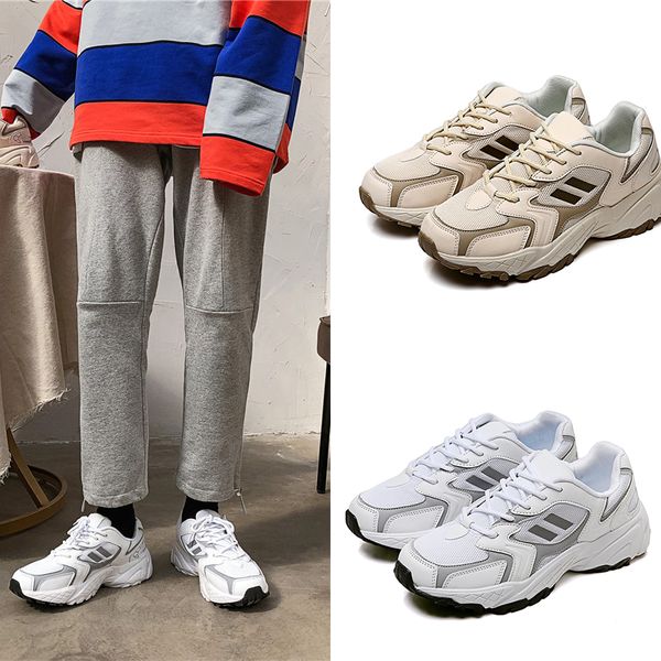 

new mens womens casual shoes leather sneakers mesh sports running shoes beige khaki ivory trainers eur 36-44 made in china homemade brand