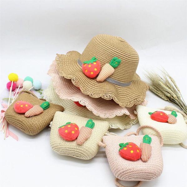 2020 new summer children straw beauty floral hat baby sun hat girl summer cap beach visor straw bag two-piece sets, Yellow
2020 new summer children straw beauty floral hat baby sun hat girl summer cap beach visor straw bag two-piece sets, Yellow