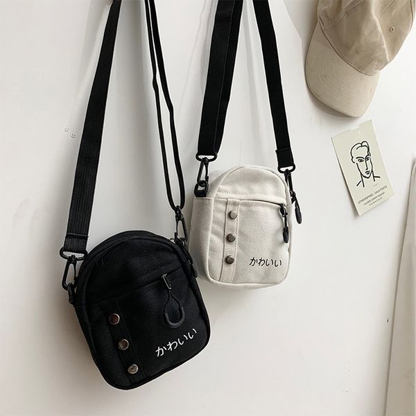 canvas small cross body bag fashion women's canvas bag solid purse small shoulder handbag girls casual messenger #20