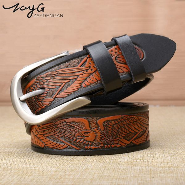 zay designers luxury eagle fashion vintage male strap brand genuine leather belts for men punk cowskin for jeans cintos ceinture, Black;brown
zay designers luxury eagle fashion vintage male strap brand genuine leather belts for men punk cowskin for jeans cintos ceinture, Black;brown