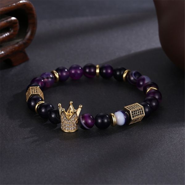 charm trendy micro pave cubic zircon agate crown charm bracelet women men couple stone bead bangles fashion gifts jewelry, Black
charm trendy micro pave cubic zircon agate crown charm bracelet women men couple stone bead bangles fashion gifts jewelry, Black