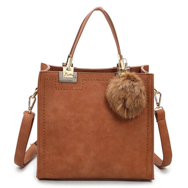 women's pu leather style messenger bag fur ball decoration female tote handbag
women's pu leather style messenger bag fur ball decoration female tote handbag