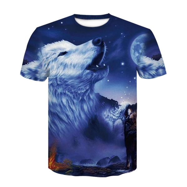 2019 new summer short sleeve under the moon wolf 3dt t-shirt casual fashion t-shirt for men and women, White;black
2019 new summer short sleeve under the moon wolf 3dt t-shirt casual fashion t-shirt for men and women, White;black