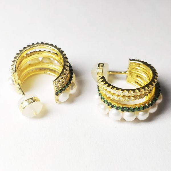 wholesale- green hoop earrings with pearls - yellow silver errring for women fashion and modern look, Golden;silver
wholesale- green hoop earrings with pearls - yellow silver errring for women fashion and modern look, Golden;silver