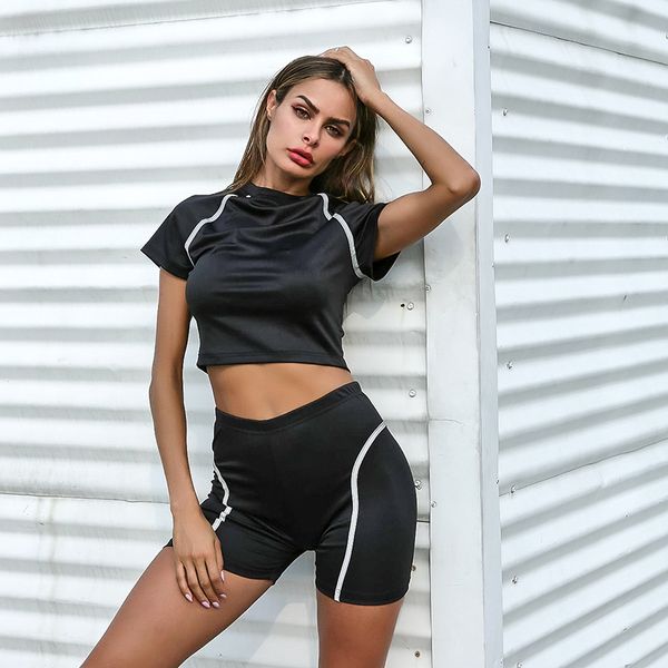 new reflecttive yoga set workout sets crop gym suit black running fitness clothes jogging tight outfits shorts sport suit, White;red
new reflecttive yoga set workout sets crop gym suit black running fitness clothes jogging tight outfits shorts sport suit, White;red