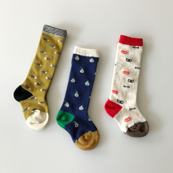 western style covered with jacquard lips/fish/pear modeling men and women children tube socks neutral models, Black
western style covered with jacquard lips/fish/pear modeling men and women children tube socks neutral models, Black