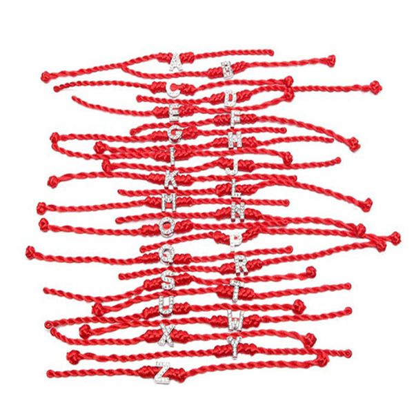 crystal letters charms with red rope lucky bracelets for women cord string line handmade jewelry for couple christmas gift, Golden;silver
crystal letters charms with red rope lucky bracelets for women cord string line handmade jewelry for couple christmas gift, Golden;silver